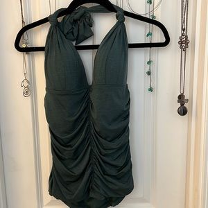 ATHLETA Aqualuxe Halter Tankini Top Sz Large NWT